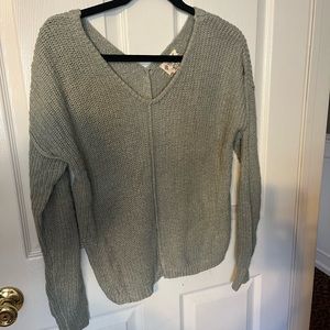 NEVER WORN with TAGS- Hippie Rose gray sweater.
